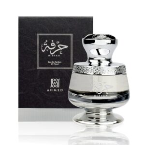 Ahmed Al Maghribi Hirfah 75ml Eau De Parfum – Unisex Arabic fragrance with citrus, spices, jasmine, amber, and patchouli notes.