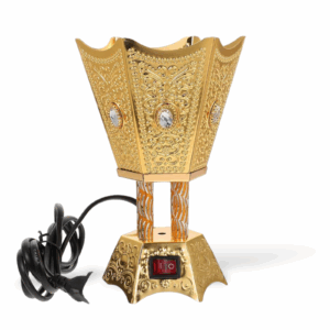 Electric Bakhoor Dhoop Dani Burner – 6 Corner Golden Design