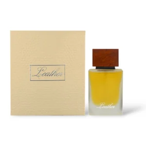 Ahmed Al Maghribi Leather Eau De Parfum 50ml unisex perfume with saffron, suede, jasmine, and leather notes.