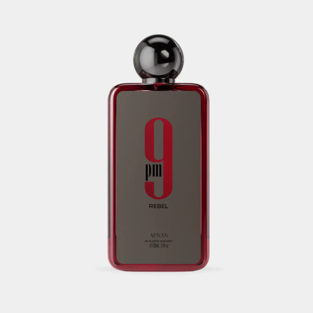AFNAN 9PM Rebel Eau de Parfum 100ml for men, a bold fruity woody cologne.