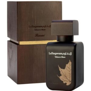 La Yuqawam Tobacco Blaze Eau de Parfum 75ml - a rich tobacco, leather and oud fragrance for men.
