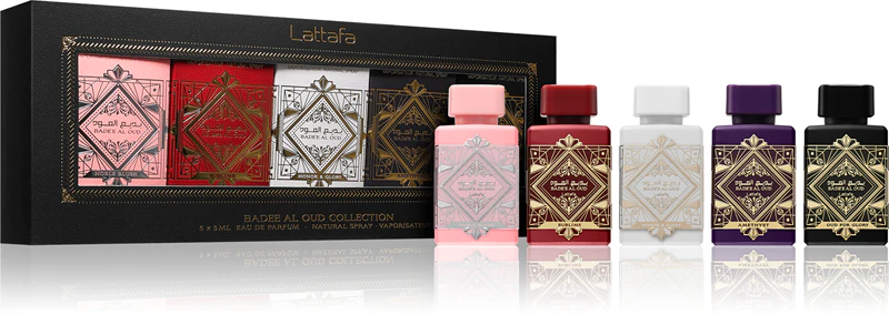 Lattafa Badee Al Oud Collection Gift Set 5x5ml mini perfumes