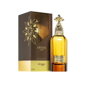 Zimaya Crysta Oud Eau De Parfum 100ml smoky oud rose luxury perfume bottle